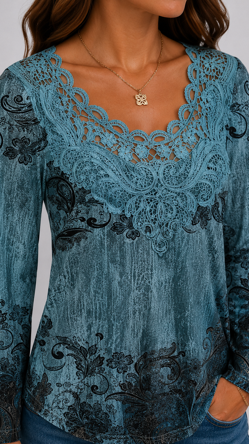 Lace | Blusa de encaje floral