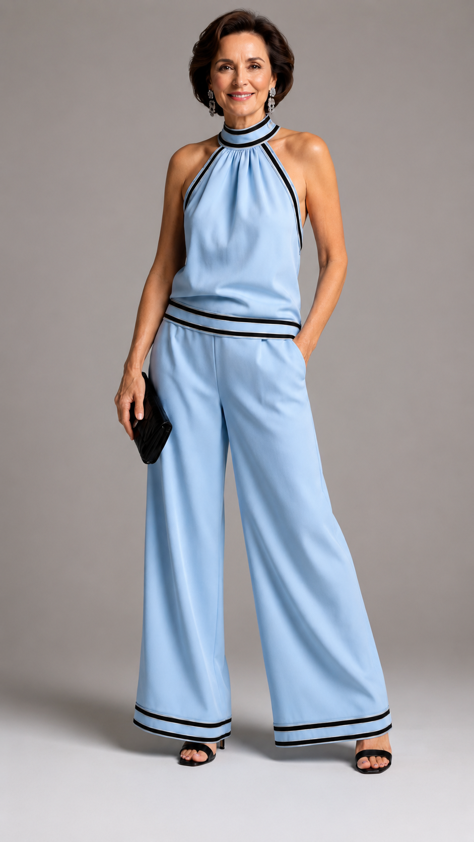 Zephyrine | Mono halter con detalles en contraste
