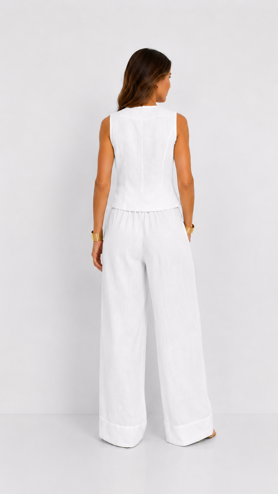 Lunaria | Conjunto de chaleco y pantalón ancho