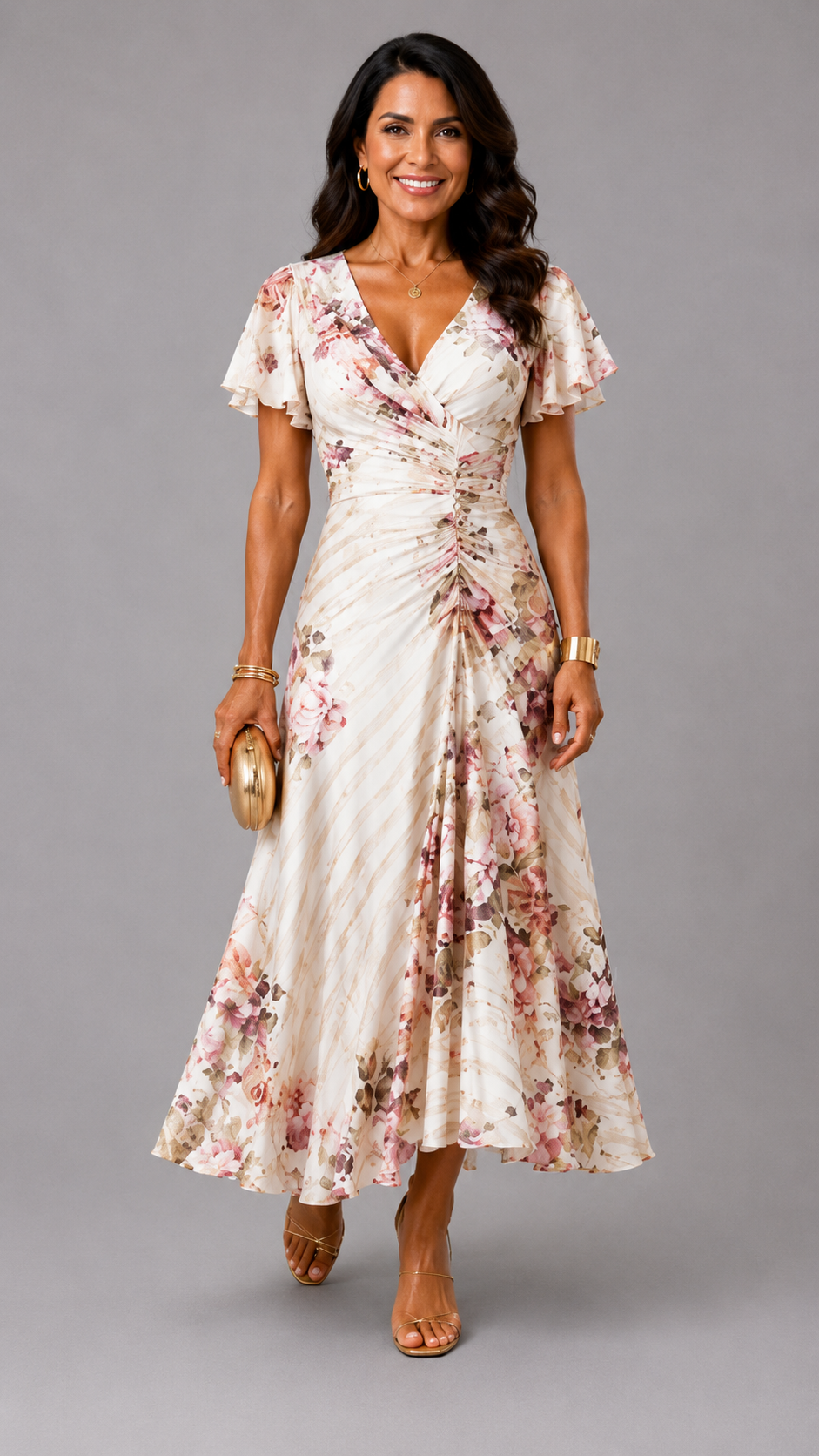 Alba | Vestido midi floral cruzado