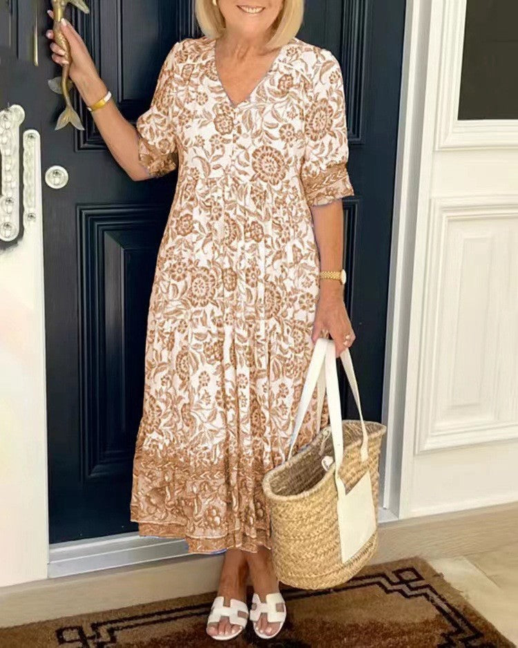 Ellie | Vestido floral de escote en V