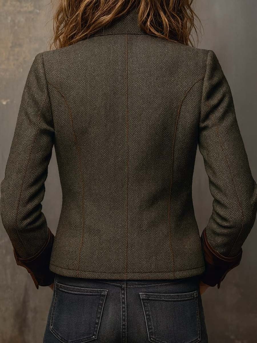 Honorine | Blazer de espiga con ribetes en contraste · Vista 3