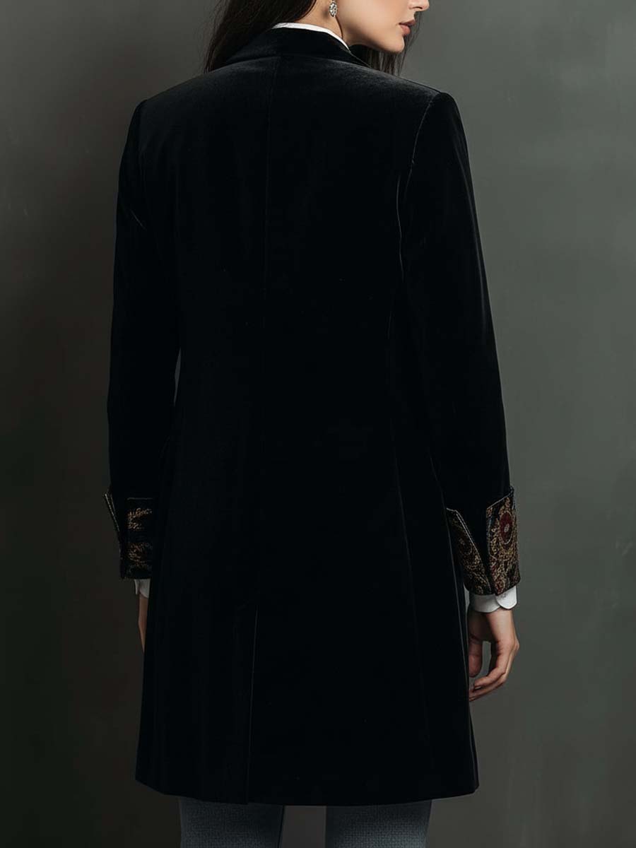 Léontine | Blazer negro de estampado barroco · Vista 8