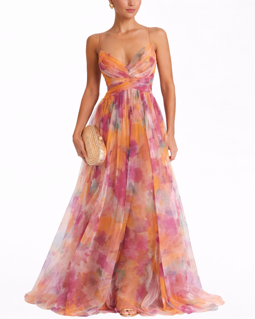 Rosa | Vestido largo floral