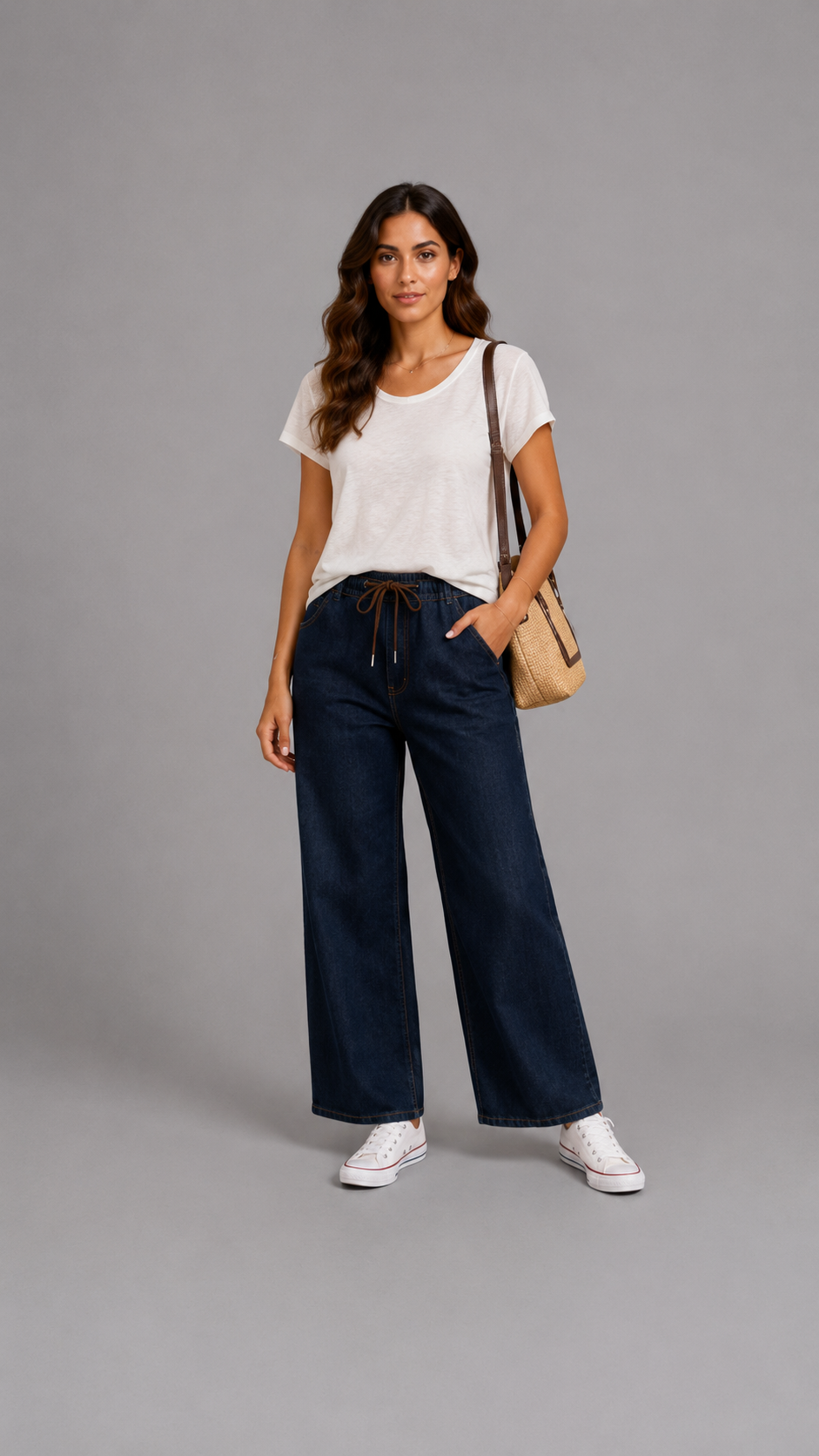 Élan | Pantalón recto con cintura elástica