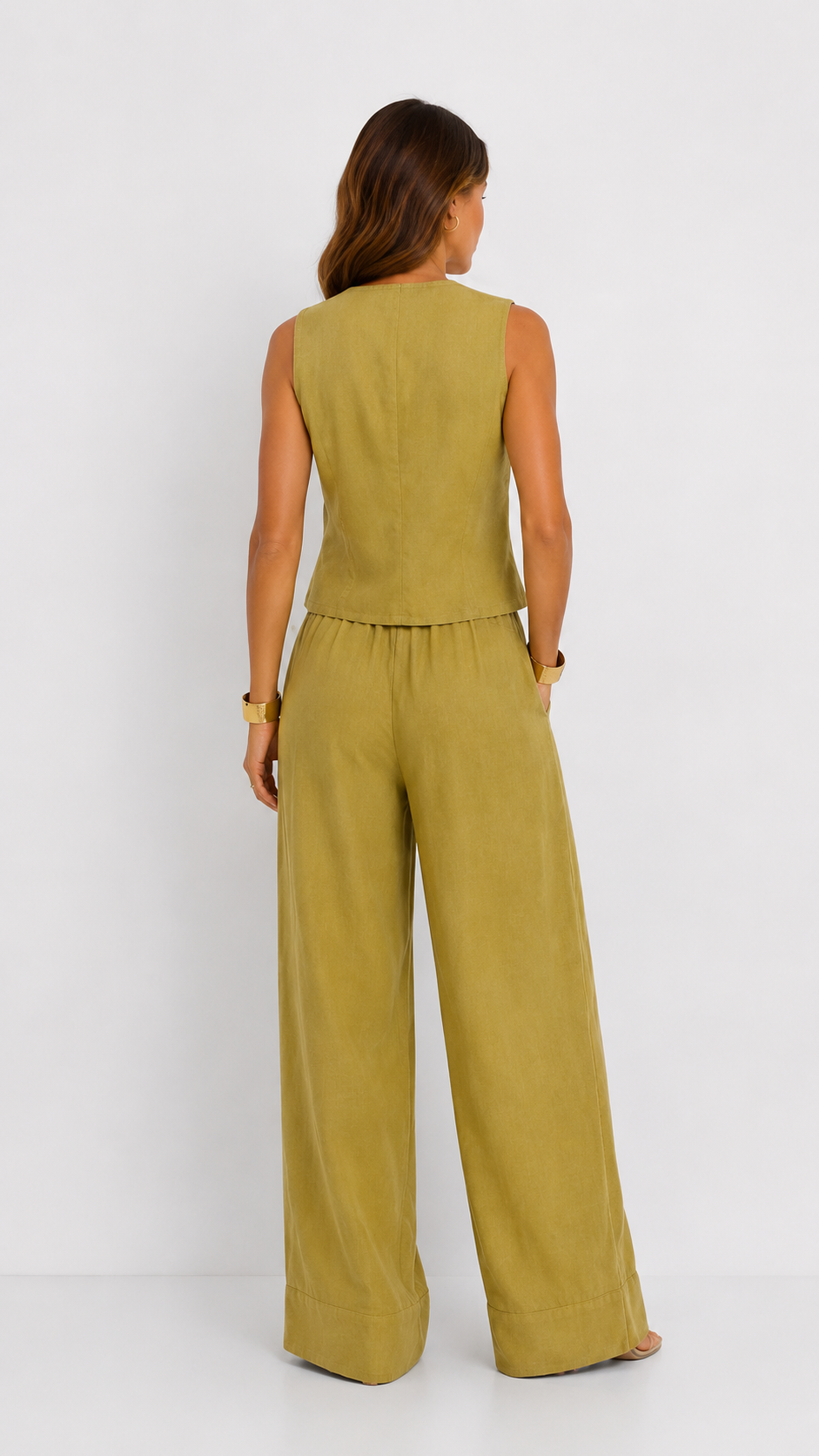 Lunaria | Conjunto de chaleco y pantalón ancho