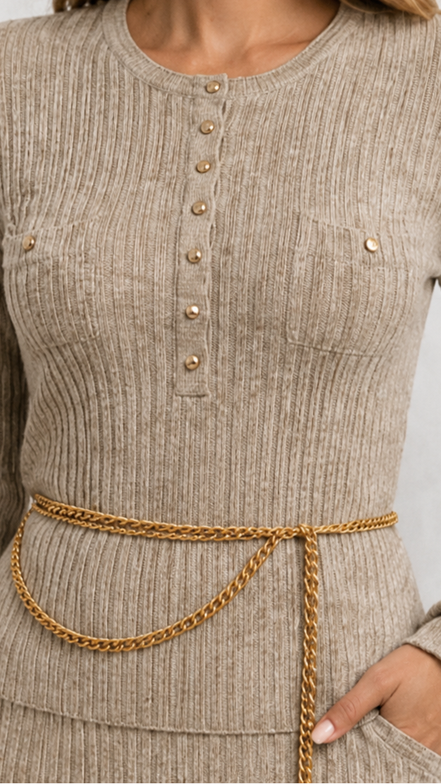 Golden Belt | Blusa de acabado dorado