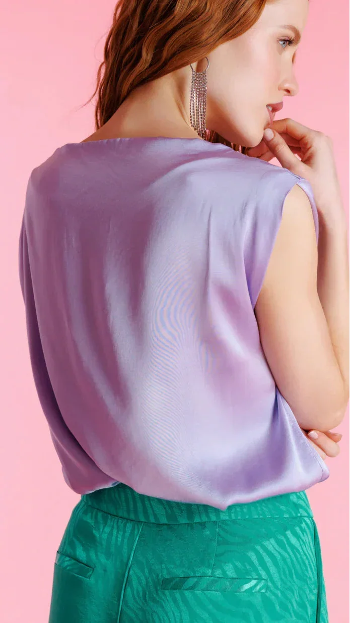 Oslo | Blusa satinada de viscosa