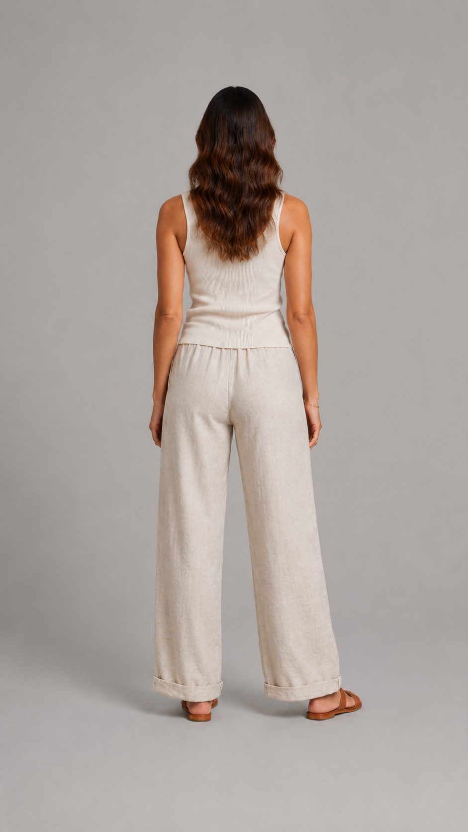 Lino Básico | Pantalón de lino de talle alto