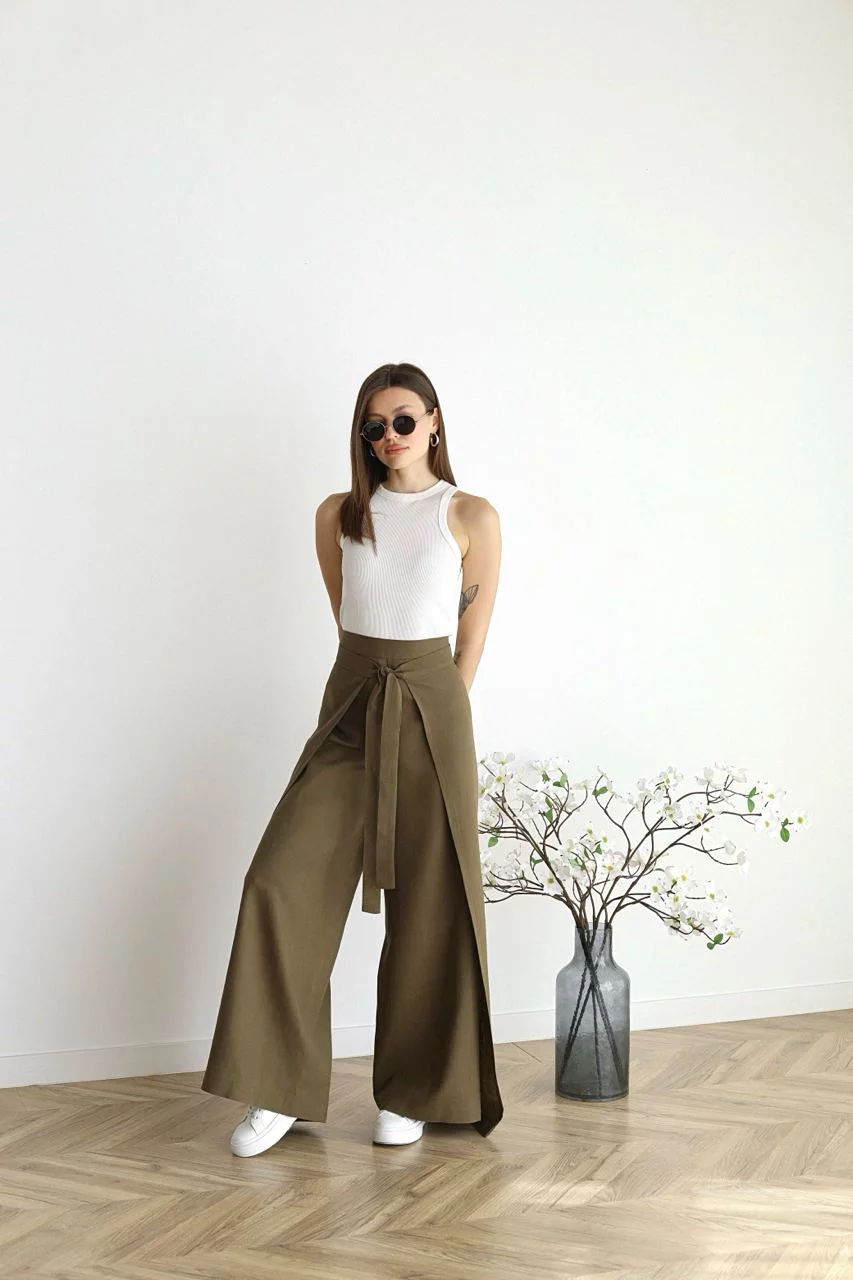 Ariane | Pantalón ancho de lino · Vista 9