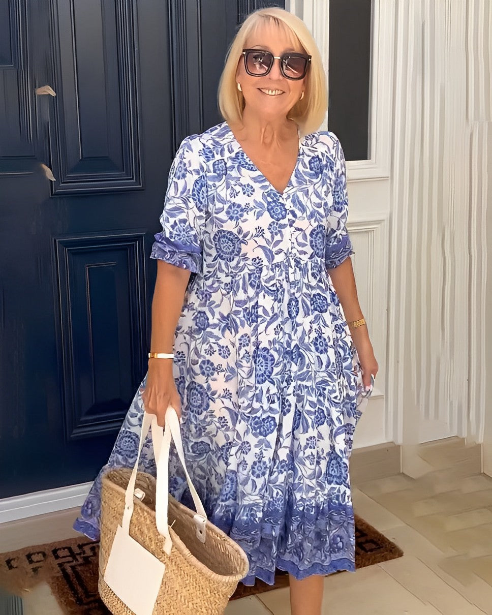 Ellie | Vestido floral de escote en V