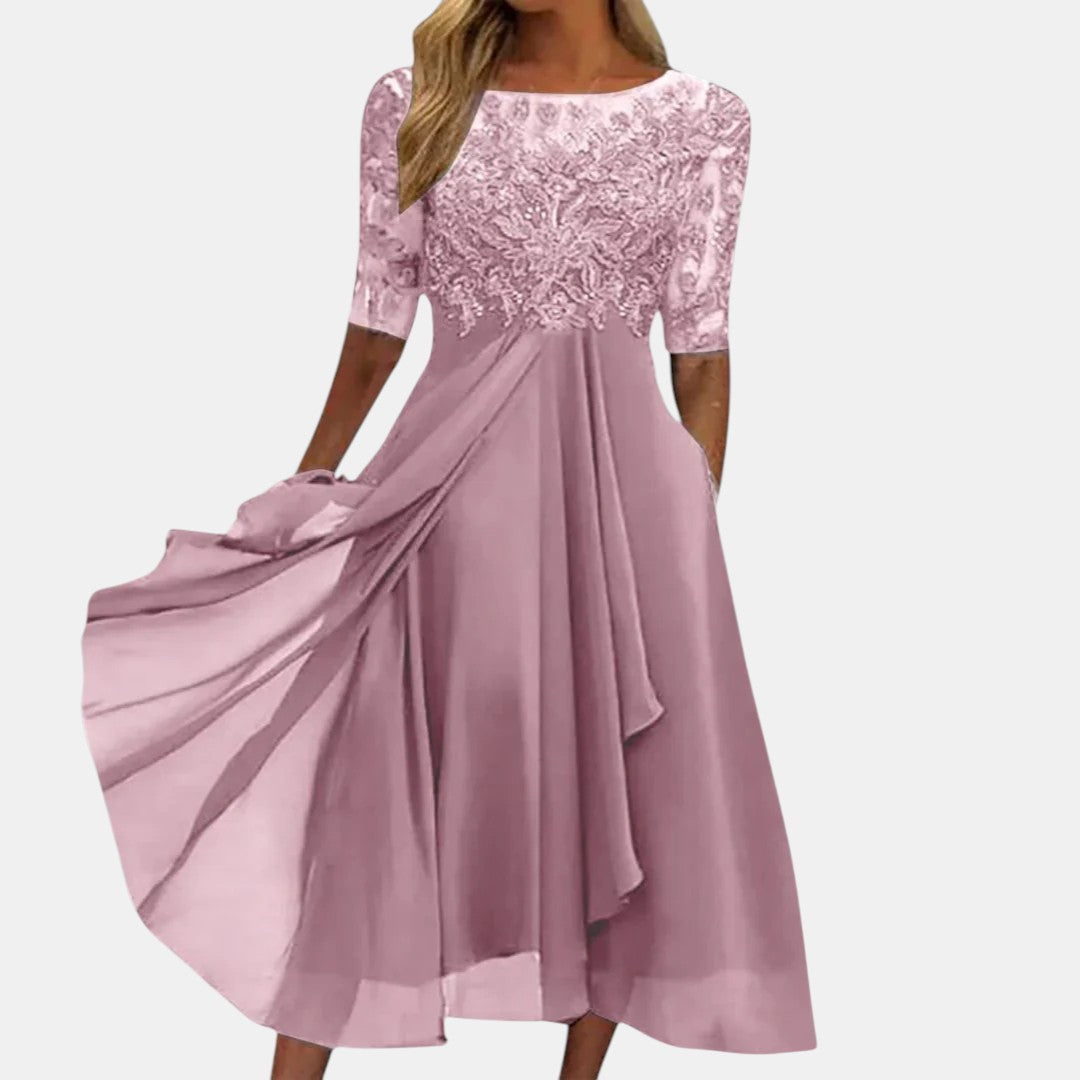 Chloé | Vestido de encaje con falda fluida