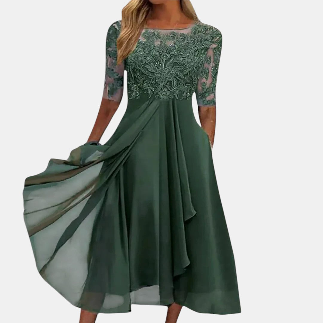 Chloé | Vestido de encaje con falda fluida