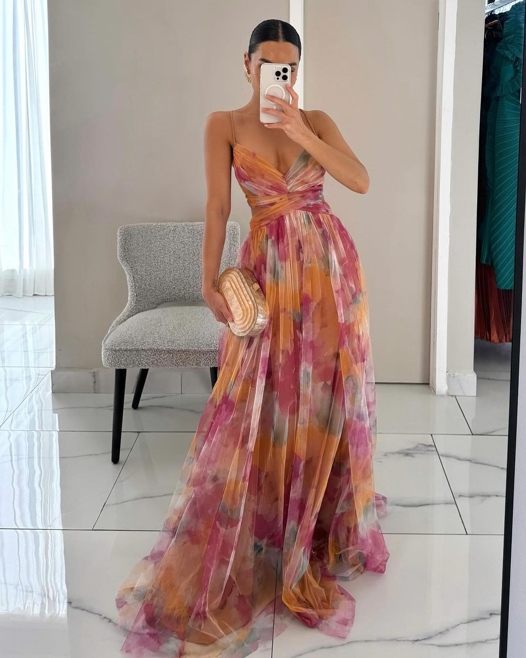 Rosa | Vestido largo floral · Vista 2