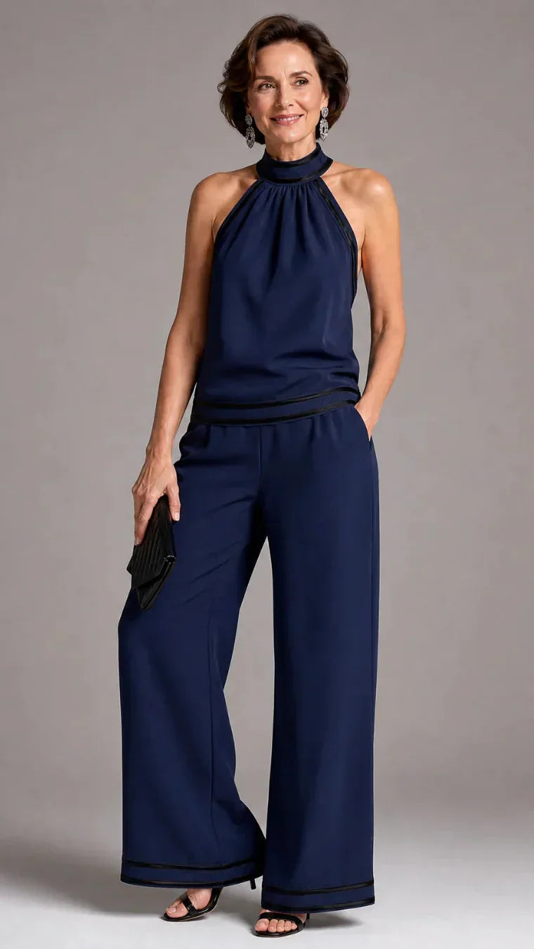 Zephyrine | Mono halter con detalles en contraste