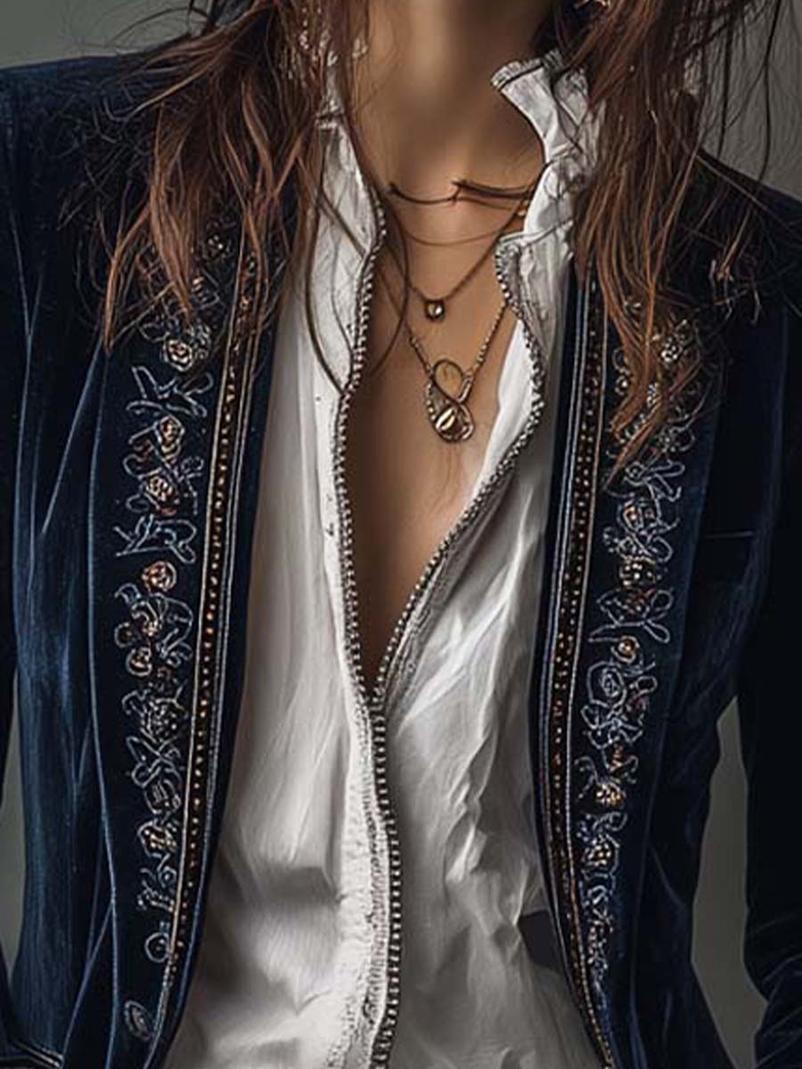 Athénaïs | Chaqueta larga con bordados · Vista 5
