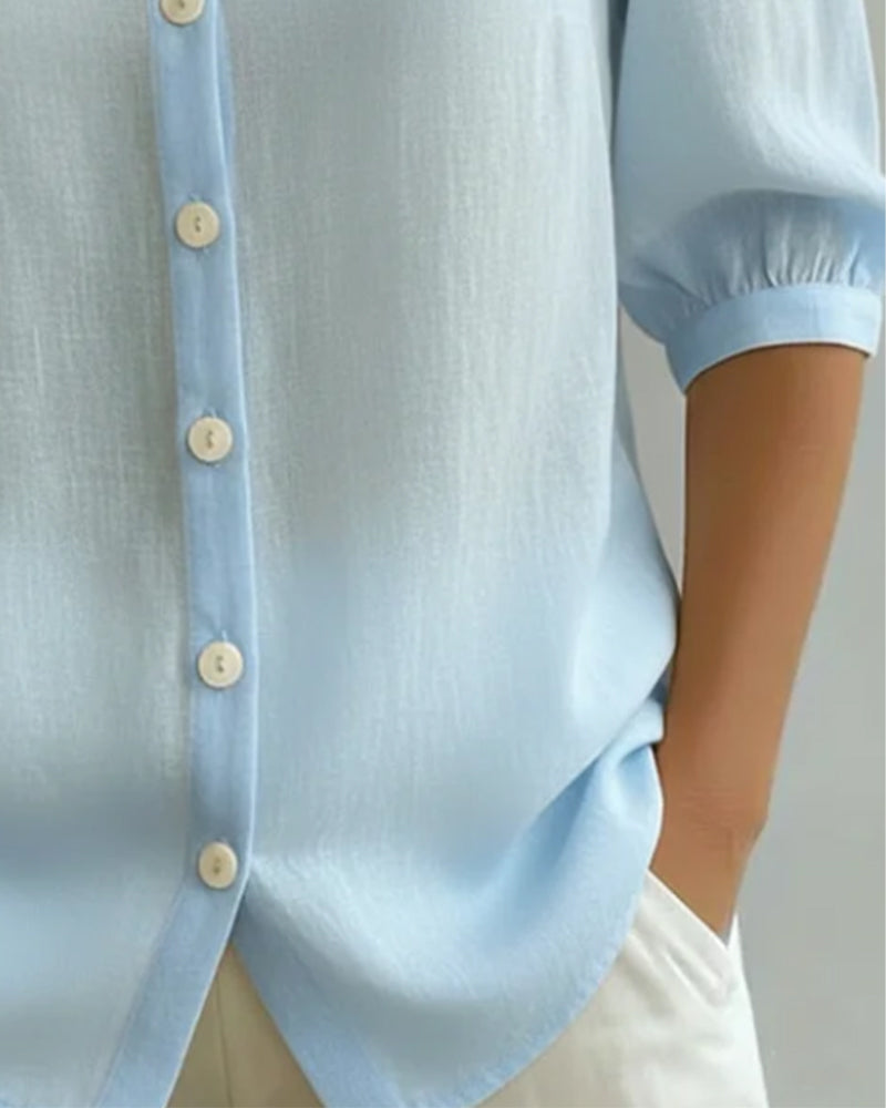 Emma | Camisa de algodón con cuello bebé