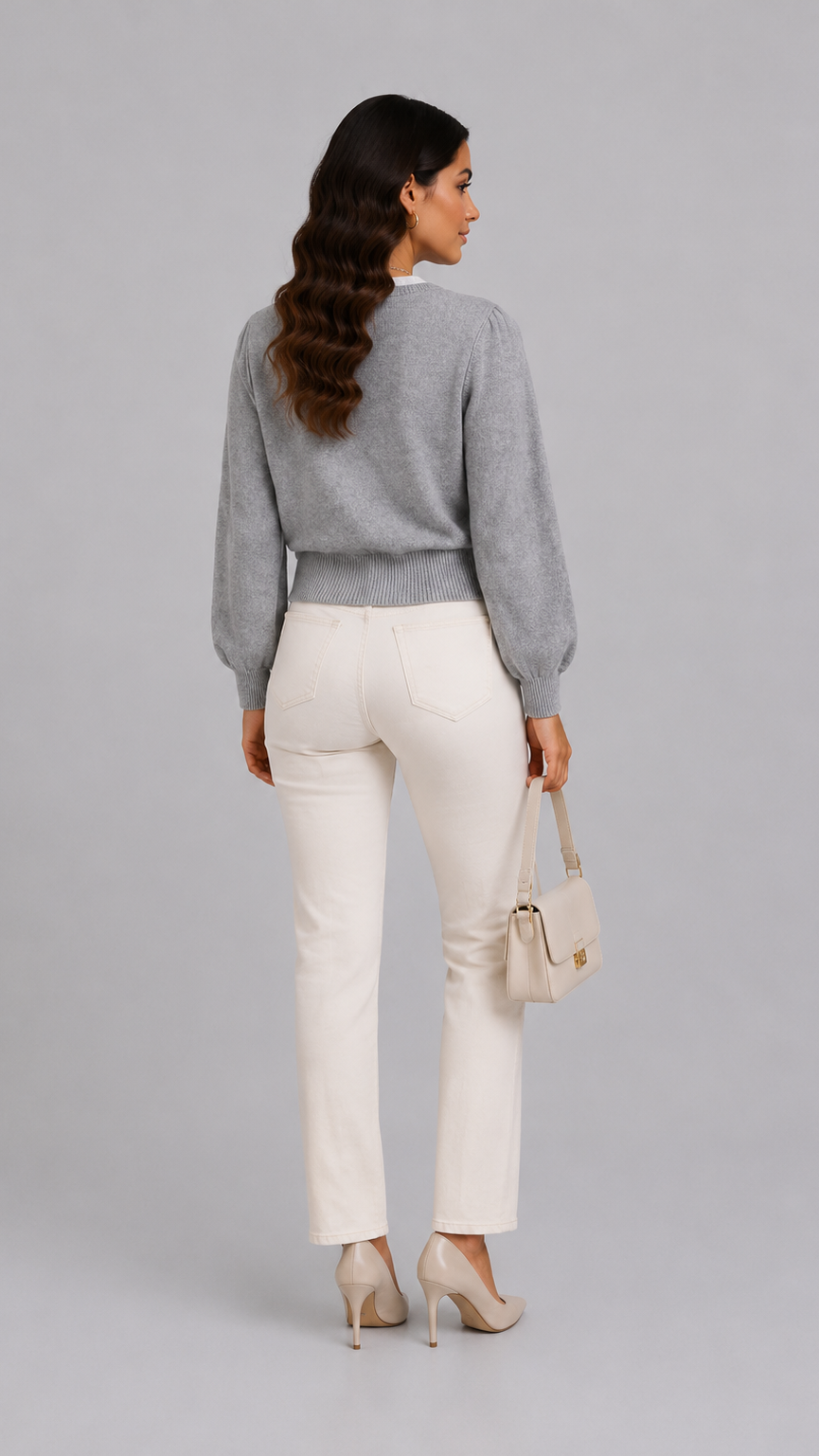 Kate | Blusa de escote en V con contraste