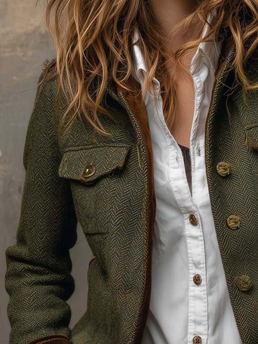 Honorine | Blazer de espiga con ribetes en contraste · Vista 4