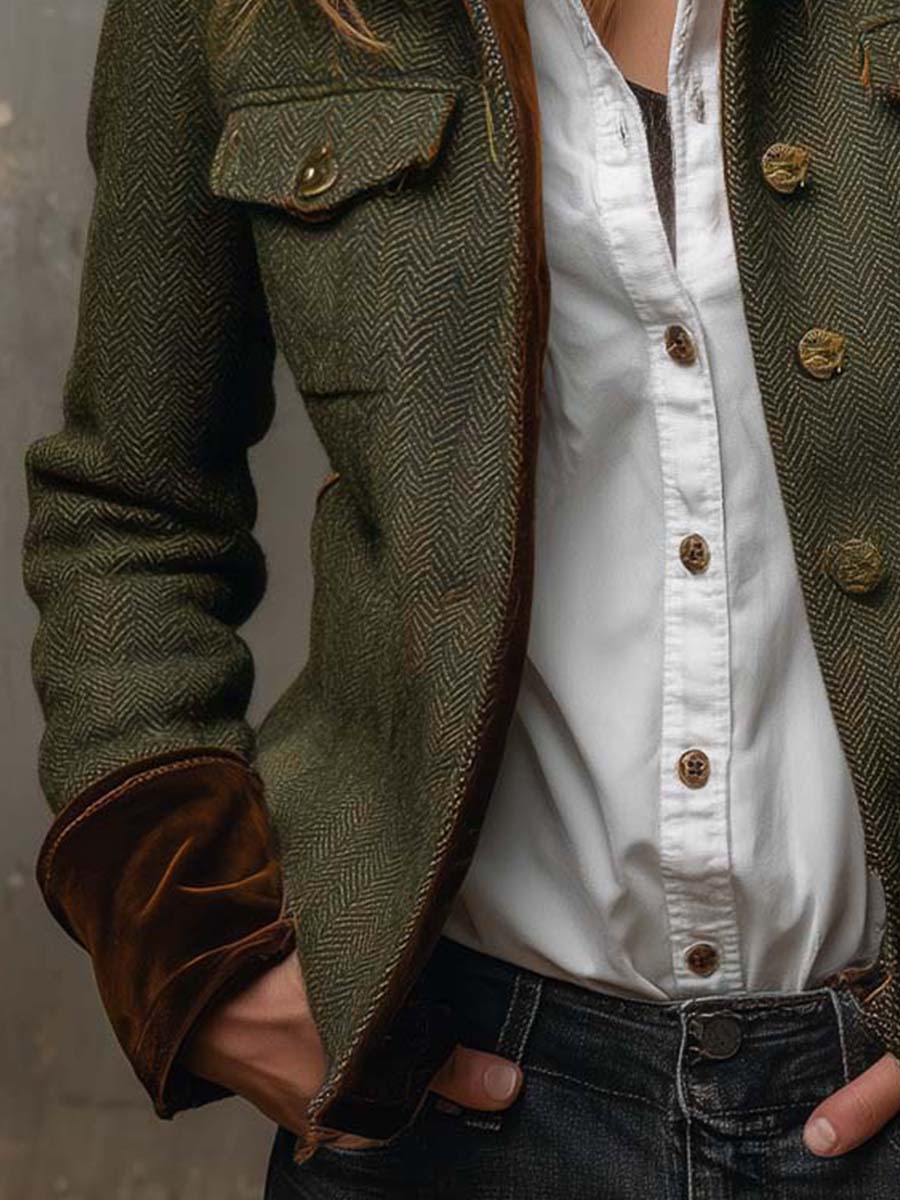 Honorine | Blazer de espiga con ribetes en contraste · Vista 5