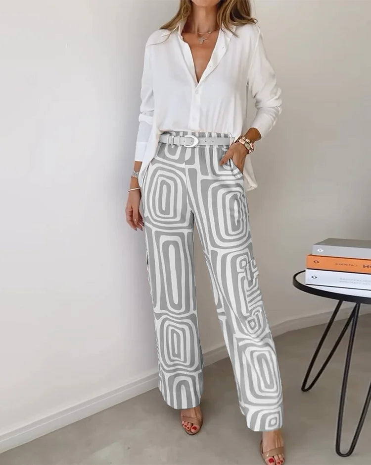 Lysa | Conjunto estampado con cinturón · Vista 5