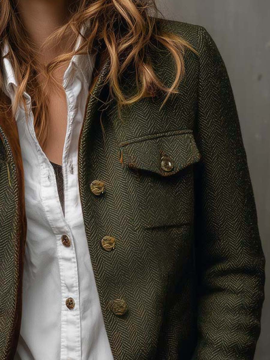 Honorine | Blazer de espiga con ribetes en contraste · Vista 6