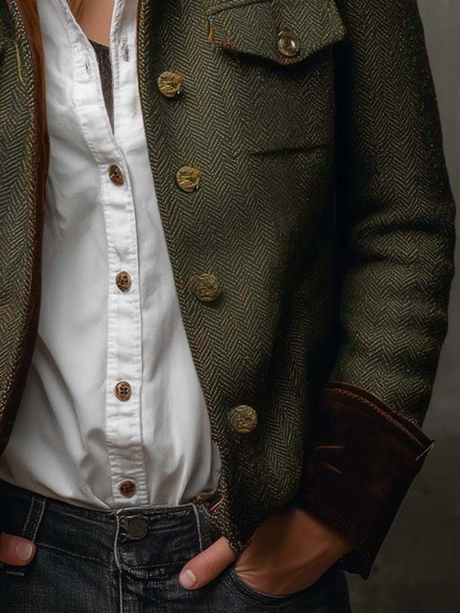 Honorine | Blazer de espiga con ribetes en contraste · Vista 7