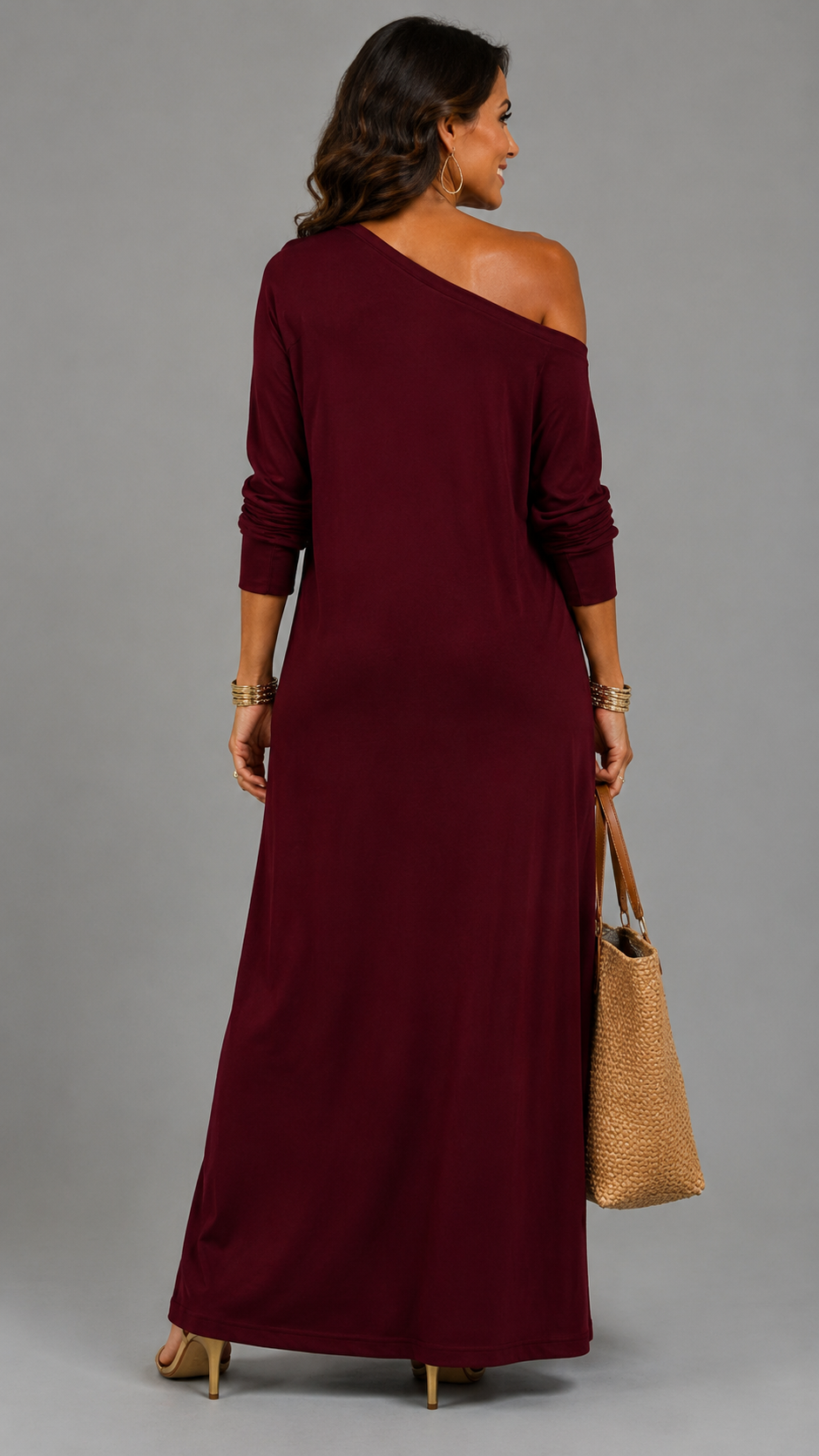 Asterelle | Vestido midi de un hombro con abertura