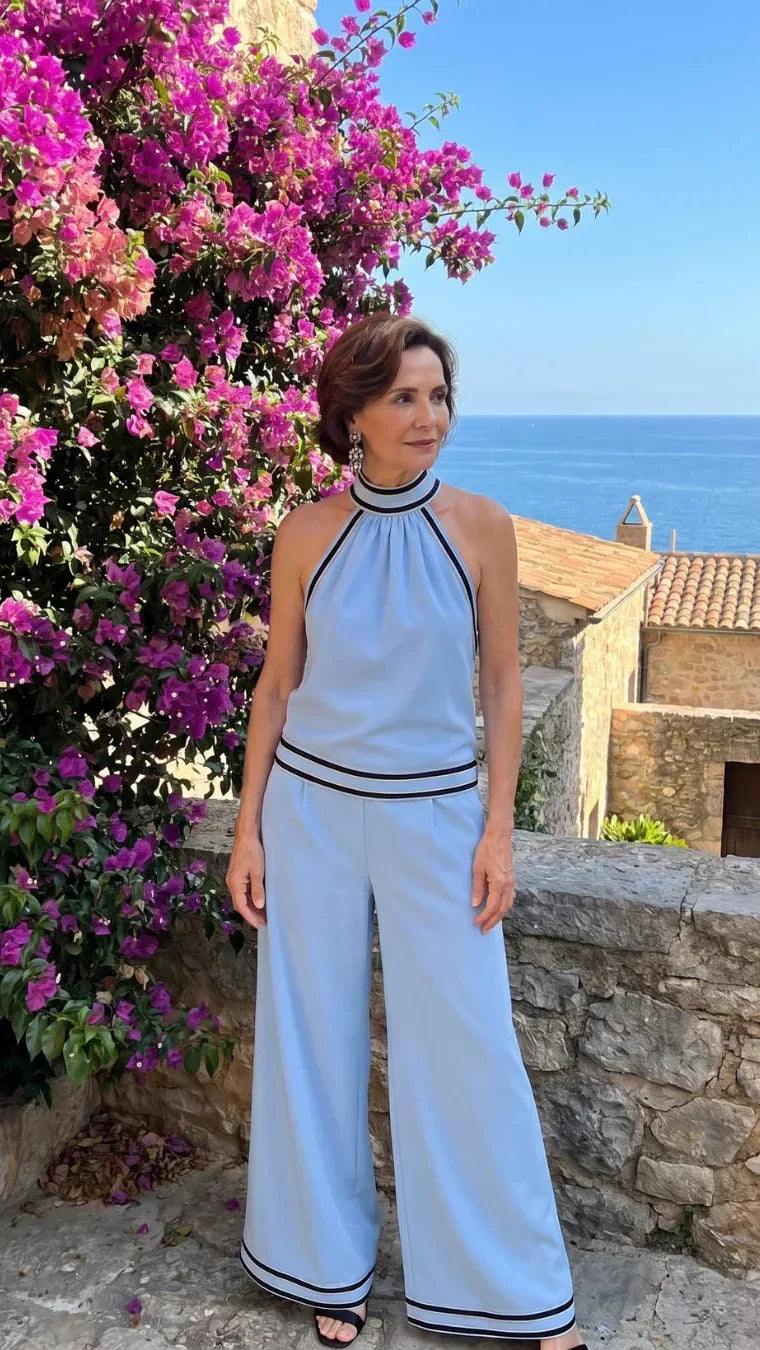 Zephyrine | Mono halter con detalles en contraste