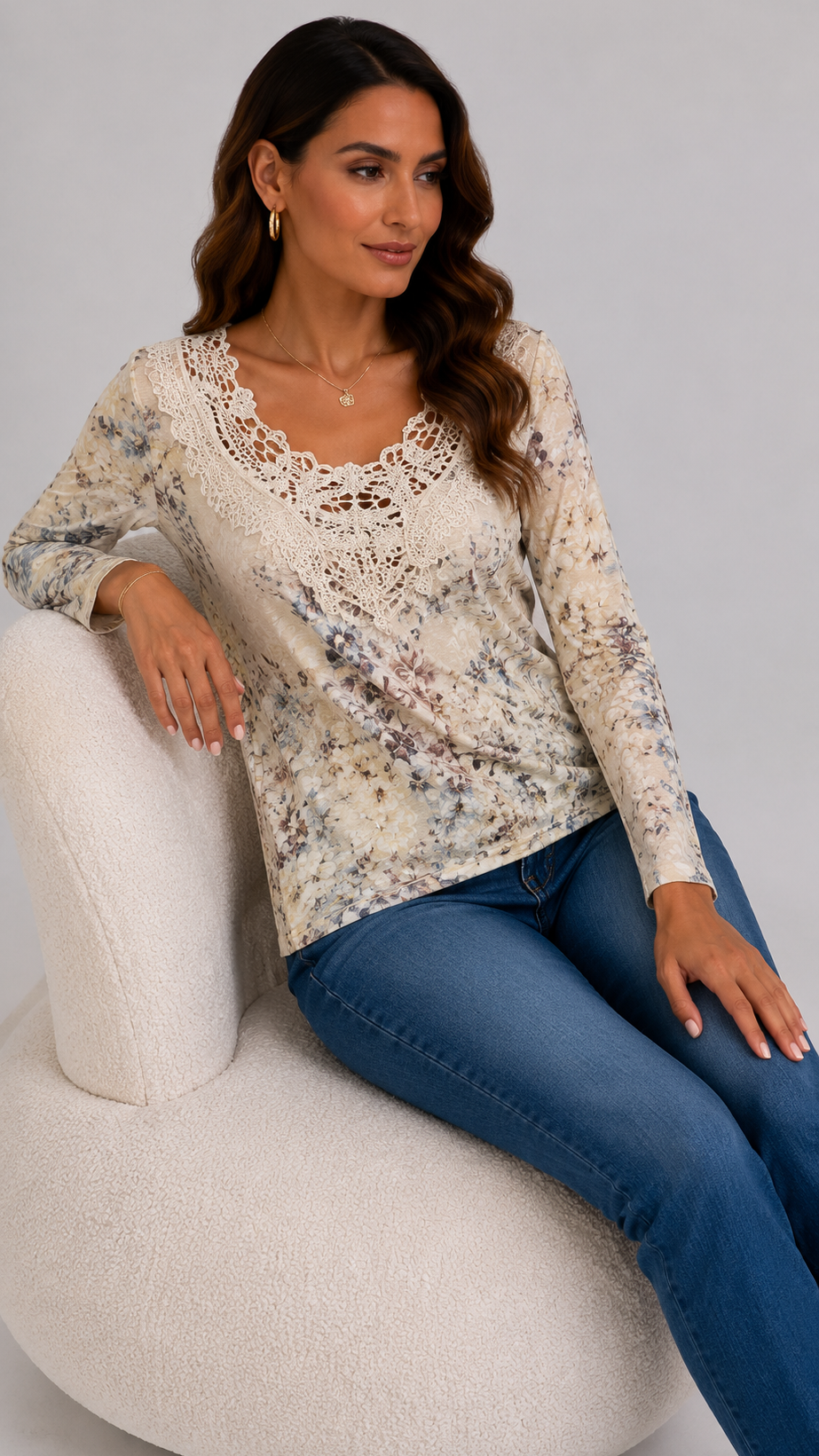 Lace | Blusa de encaje floral