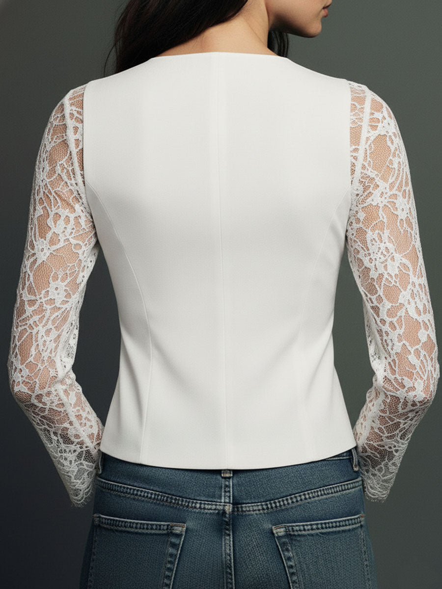 Noémie | Blazer con mangas semitransparentes · Vista 13