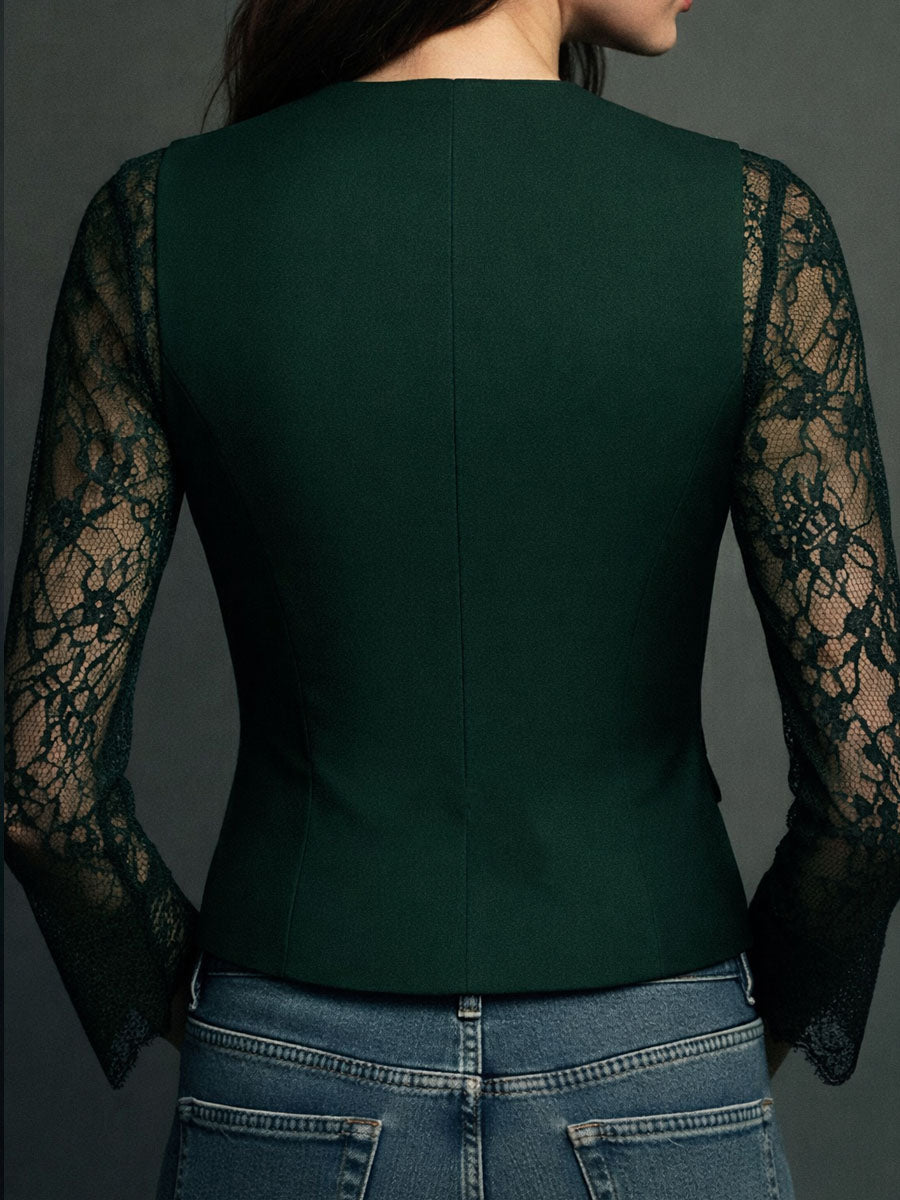 Noémie | Blazer con mangas semitransparentes · Vista 15