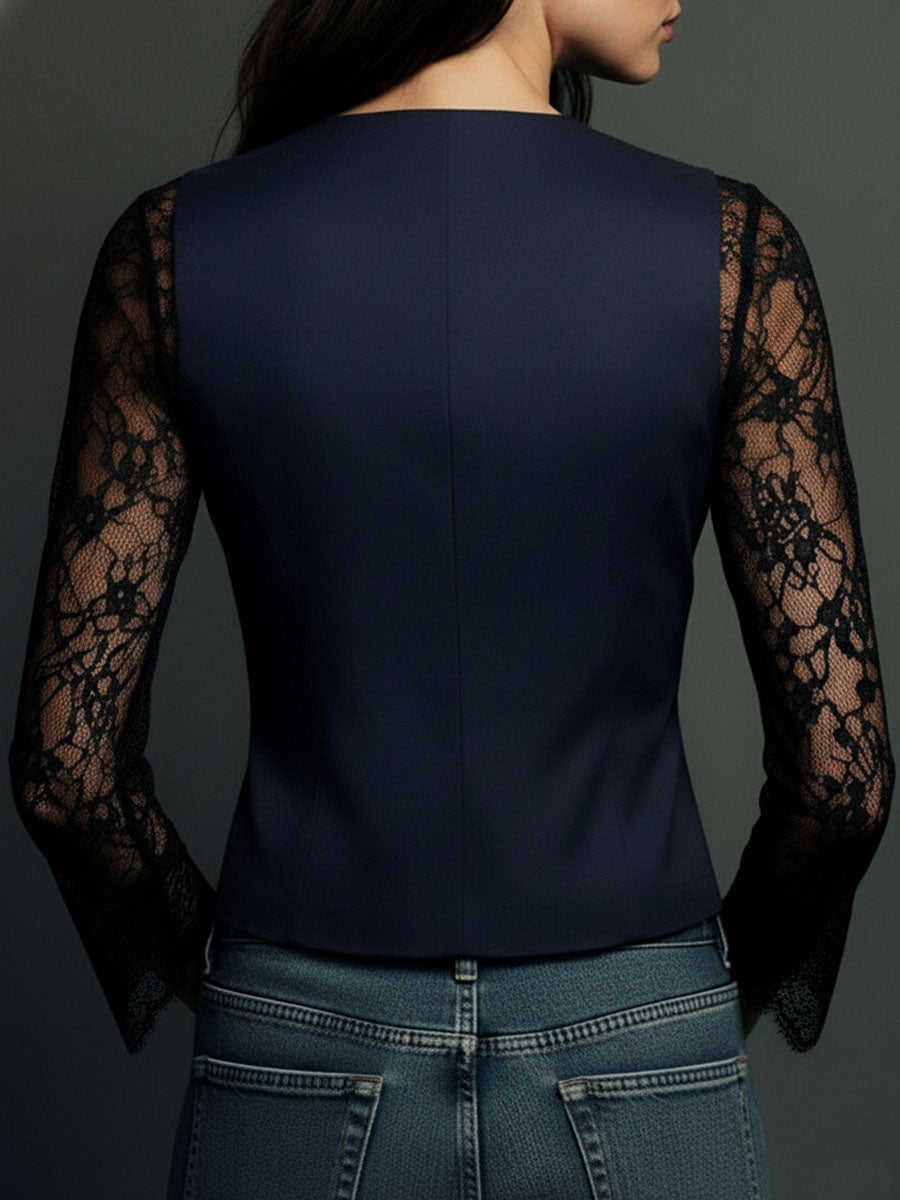 Noémie | Blazer con mangas semitransparentes · Vista 16