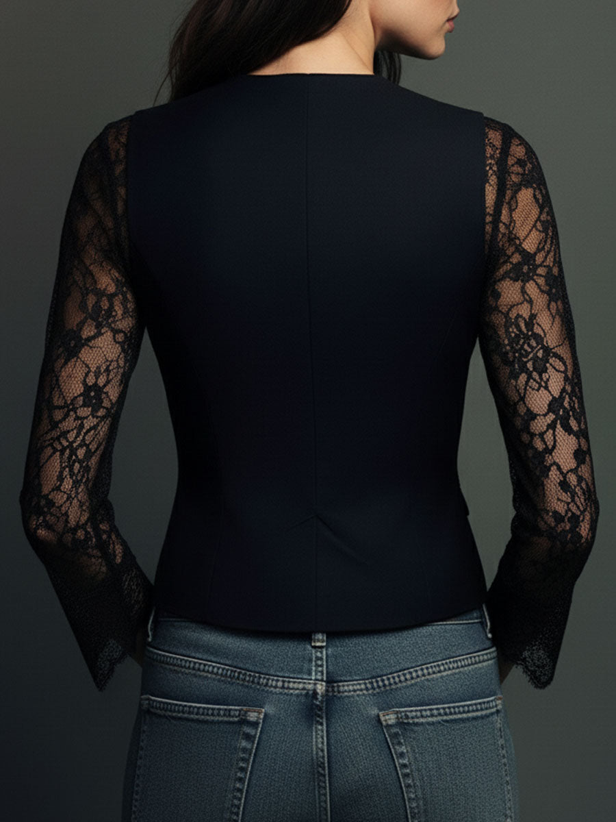 Noémie | Blazer con mangas semitransparentes · Vista 12