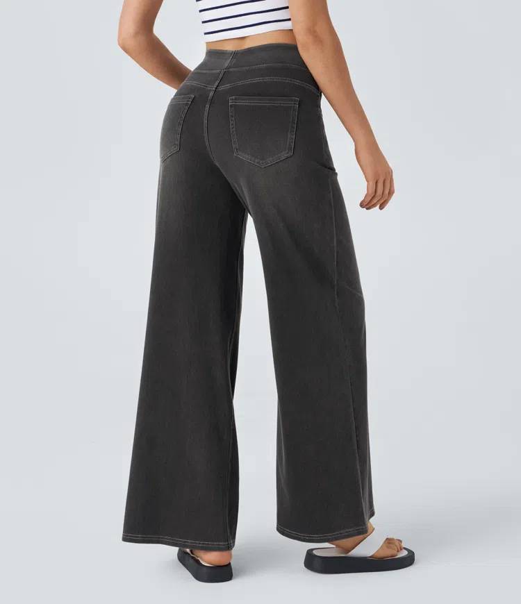 Solène | Vaqueros de pernera ancha · Vista 3