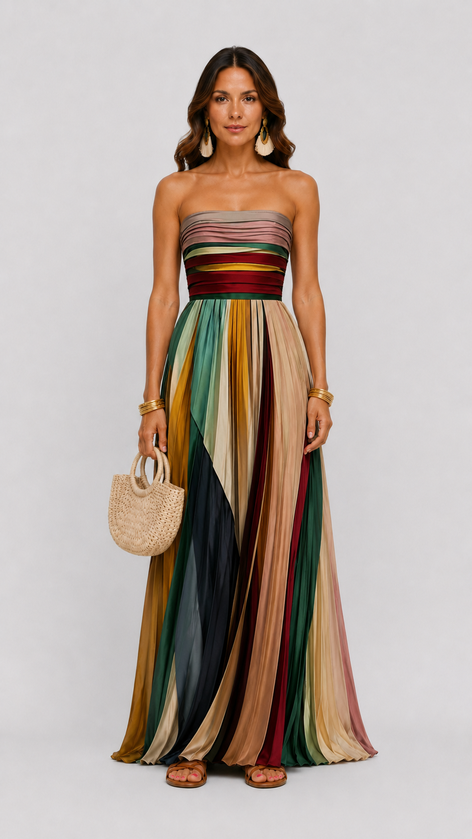 Talma | Vestido sin tirantes de corte evasé