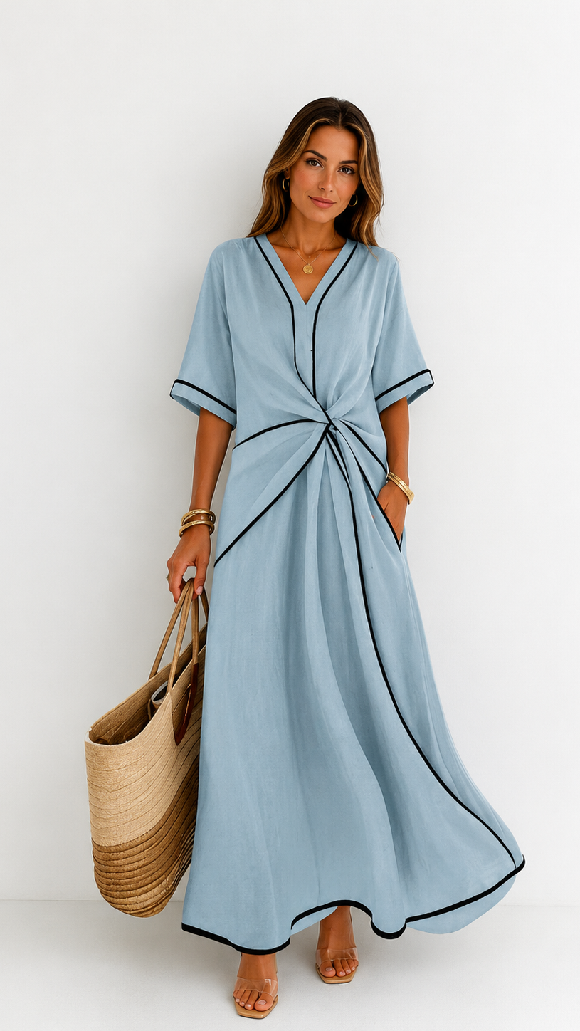 Cielo | Vestido midi de escote en V