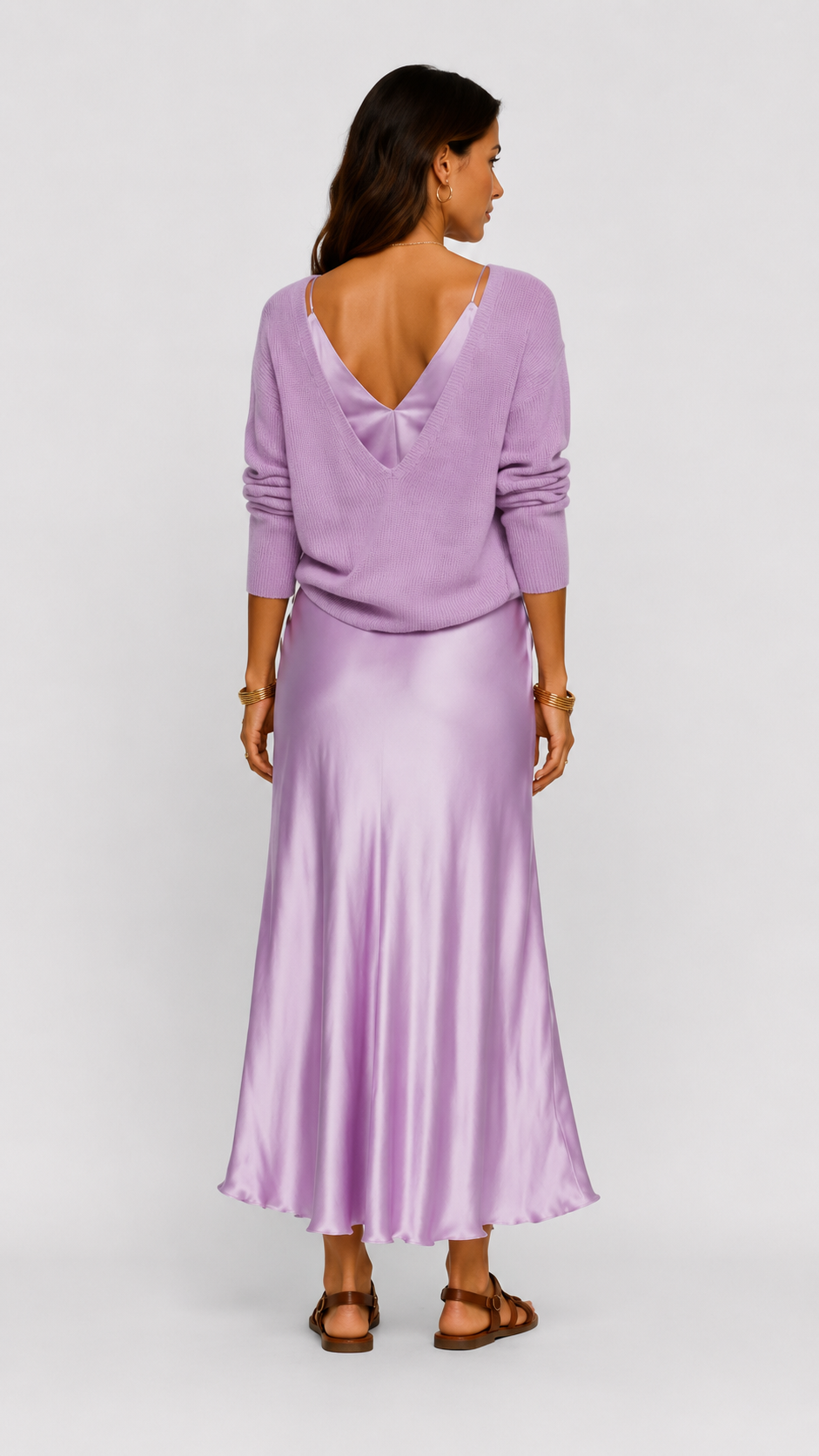 Luna | Vestido satinado con jersey incluido