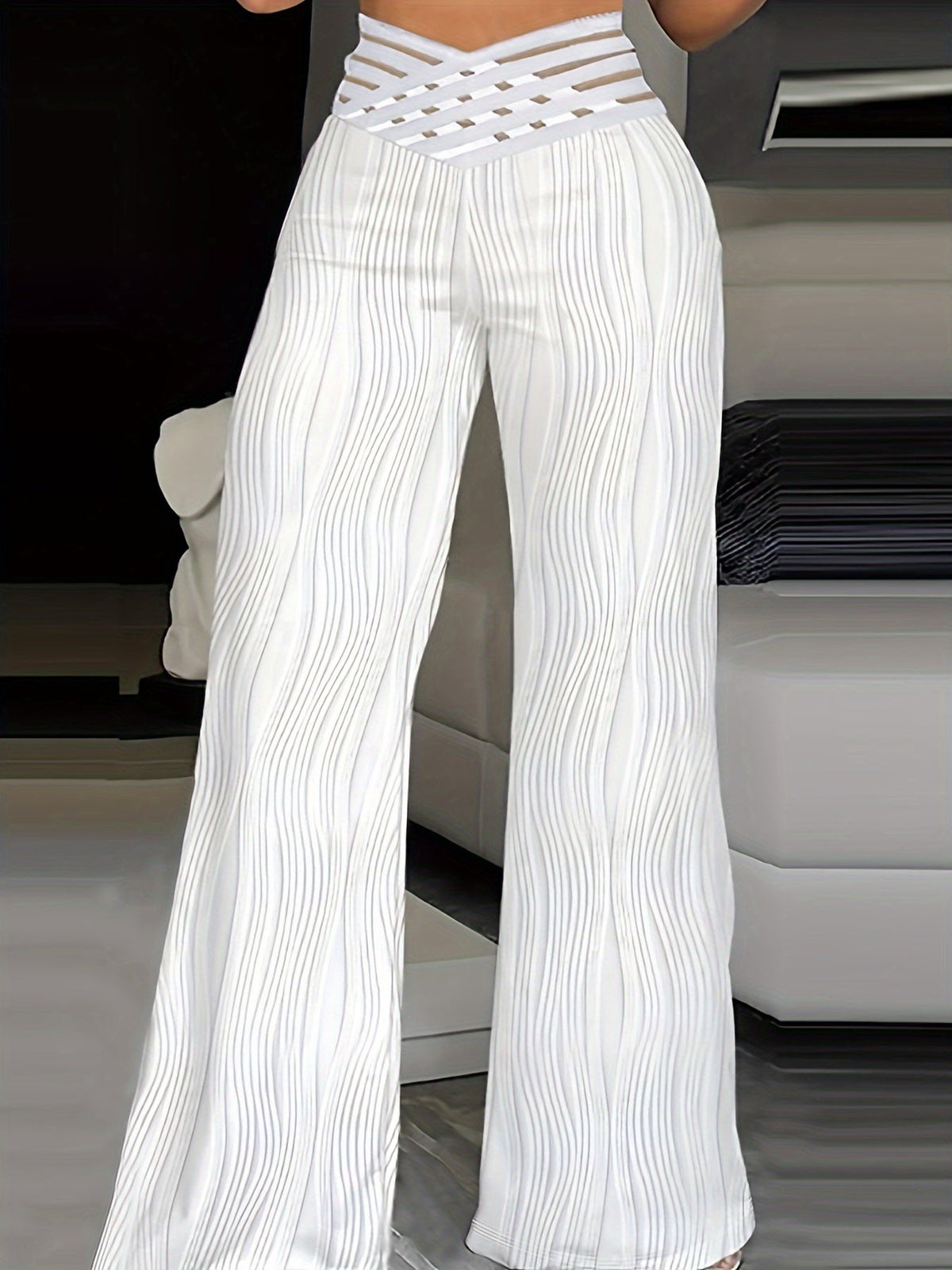 Emma | Pantalón de talle alto y cintura cruzada · Vista 2