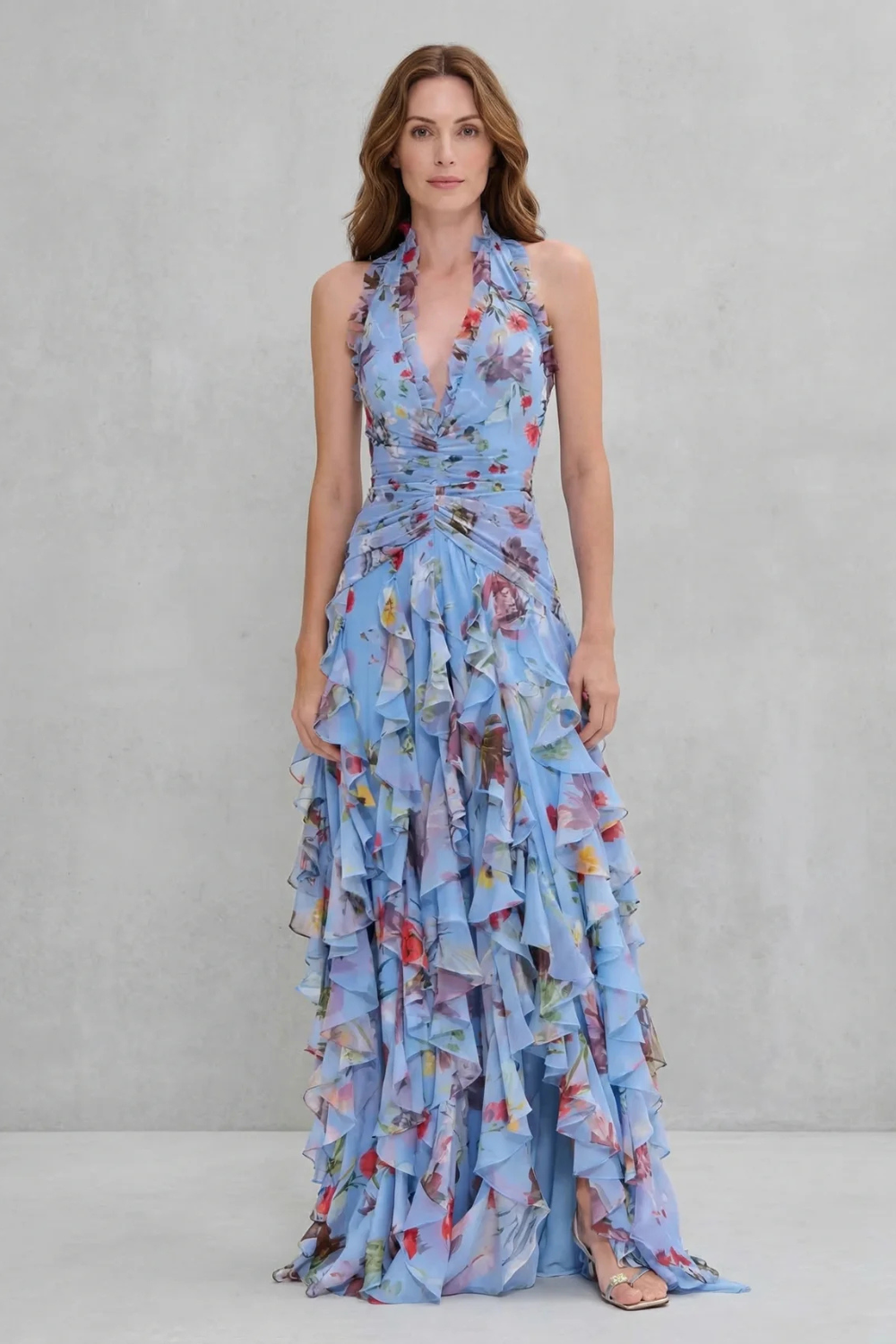 Bella | Vestido largo de cuello halter · Vista 4
