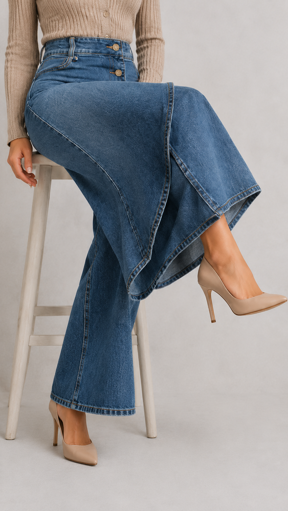Denim | Pantalón vaquero asimétrico
