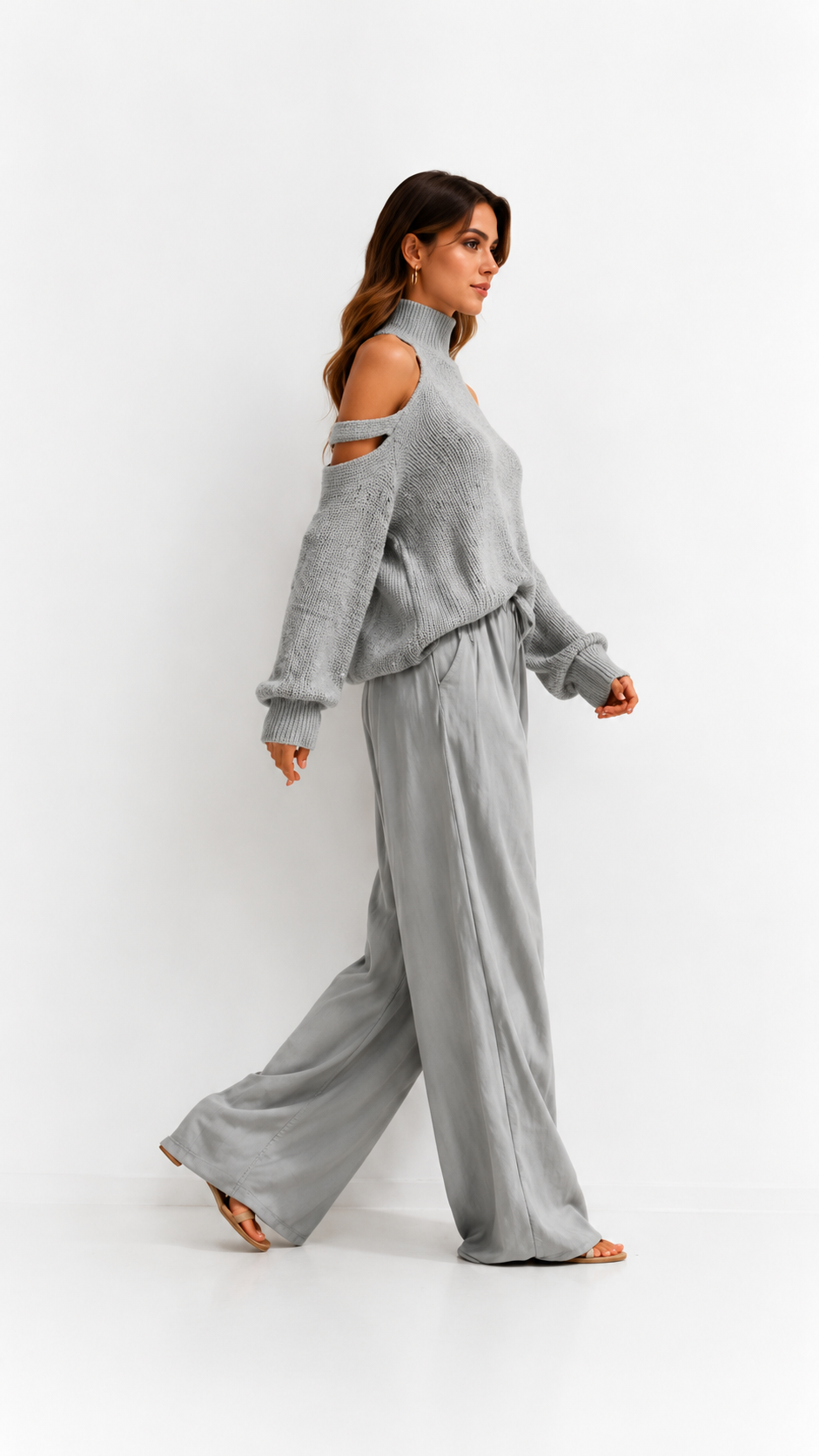 Camilla | Conjunto de top de punto y pantalón ancho