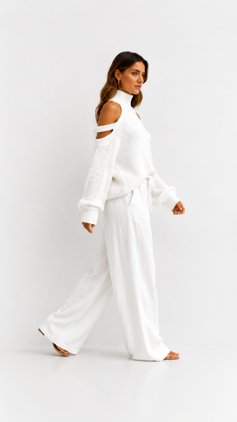 Camilla | Conjunto de top de punto y pantalón ancho