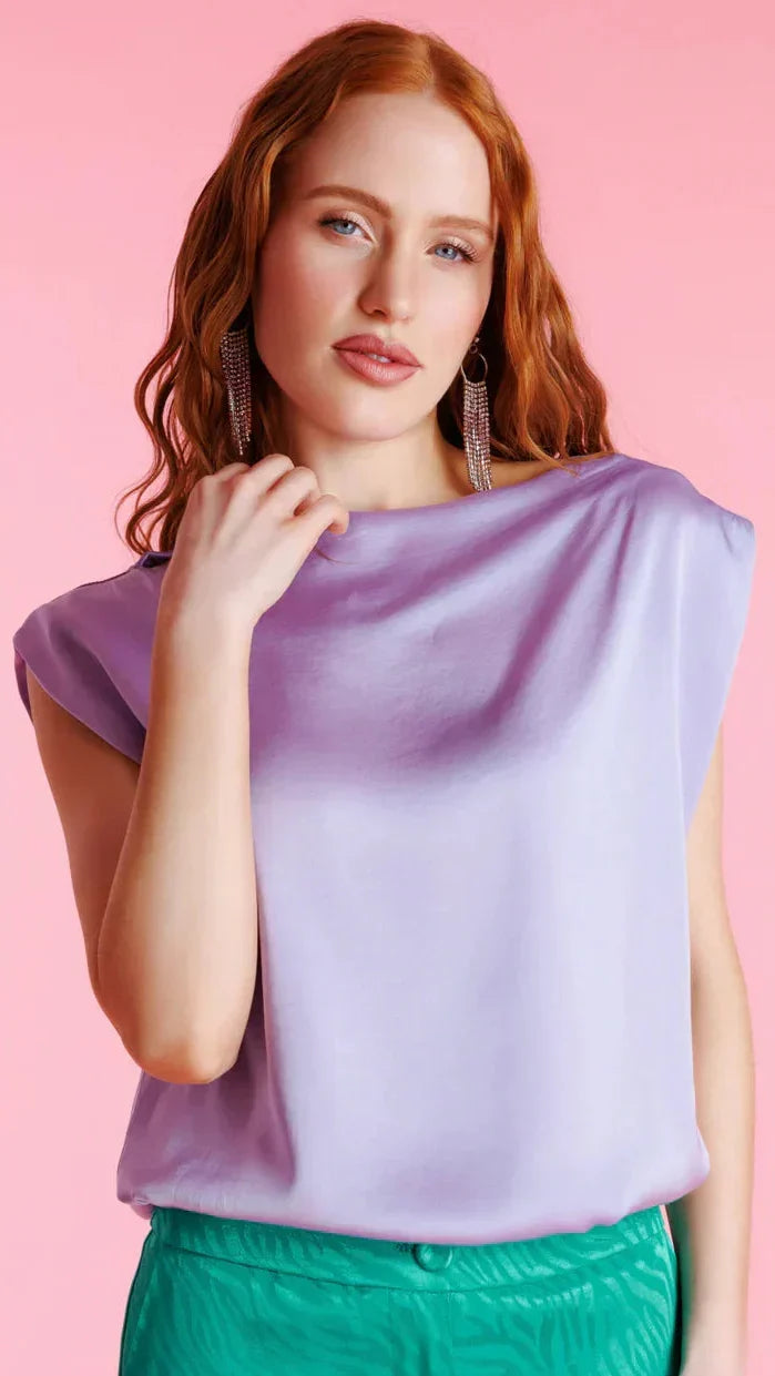Oslo | Blusa satinada de viscosa