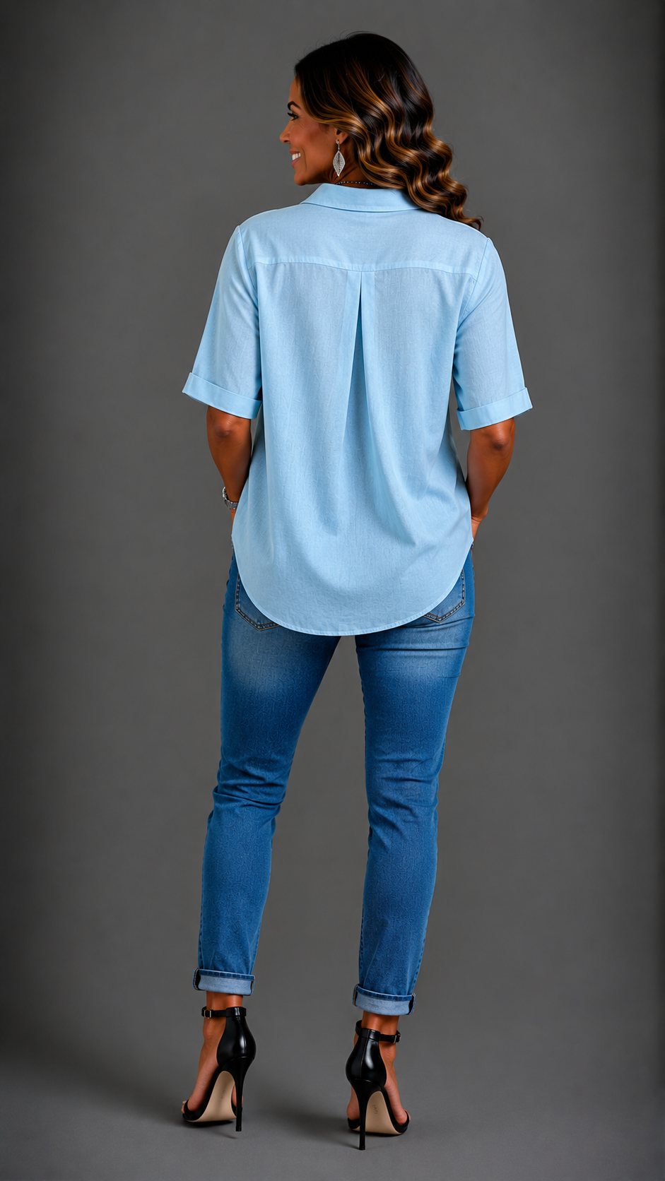 Julia | Blusa asimétrica con botones · Vista 6