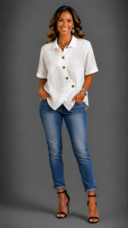 Blanco con estampado