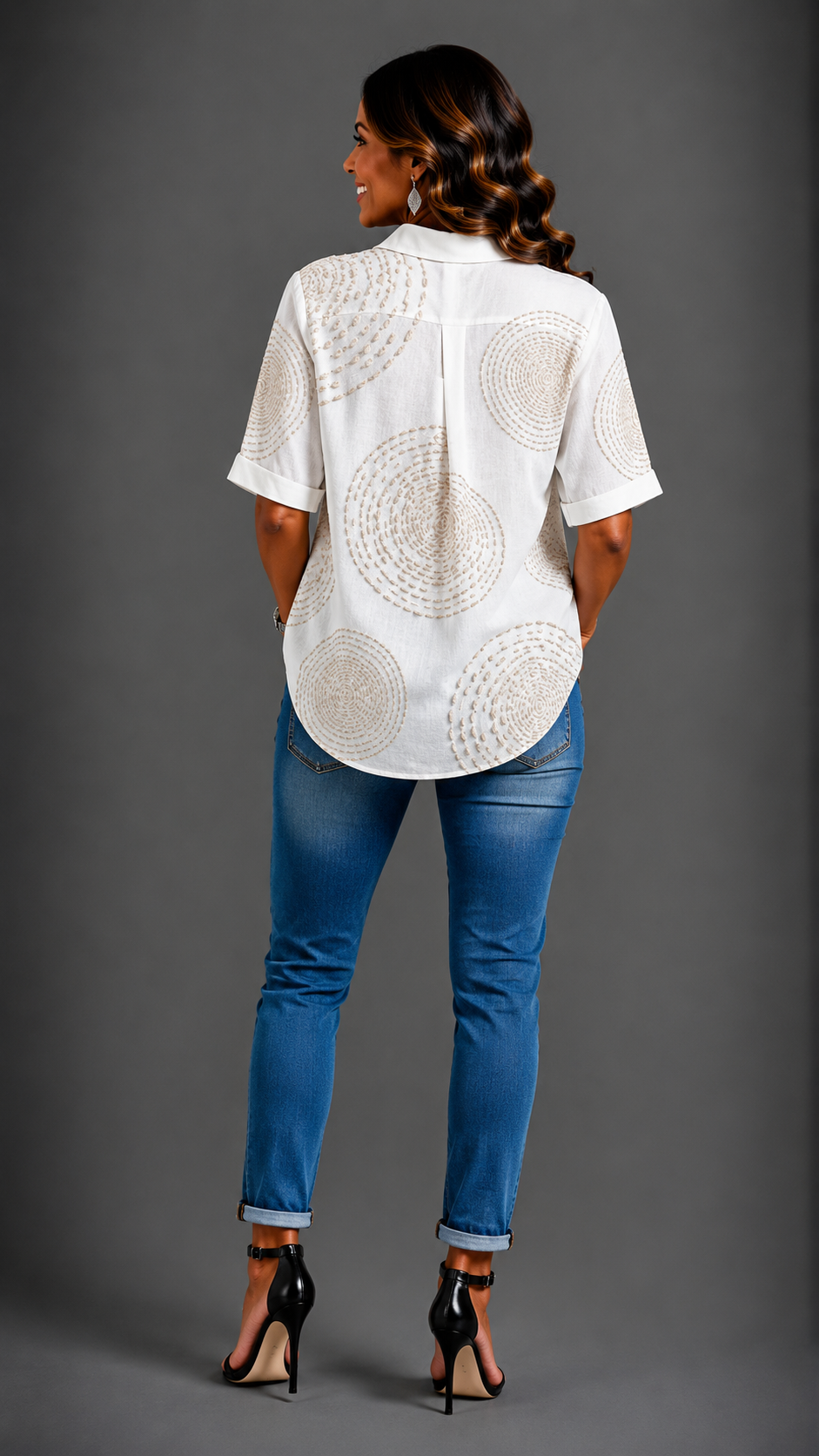 Julia | Blusa asimétrica con botones · Vista 8