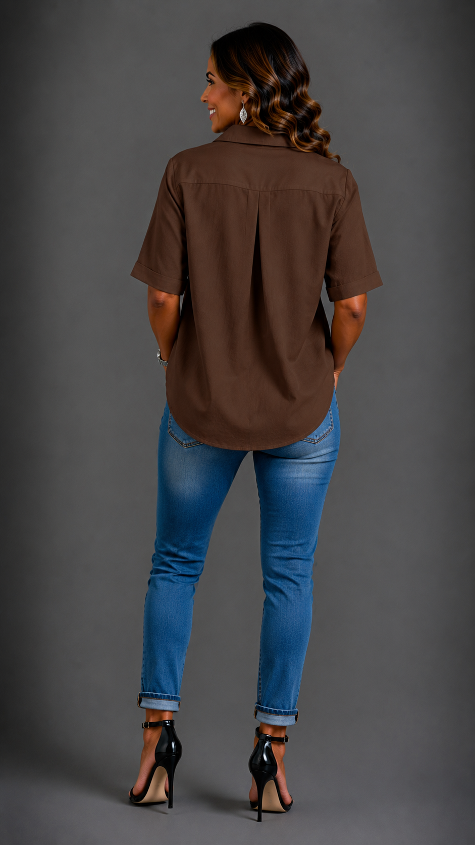 Julia | Blusa asimétrica con botones · Vista 10