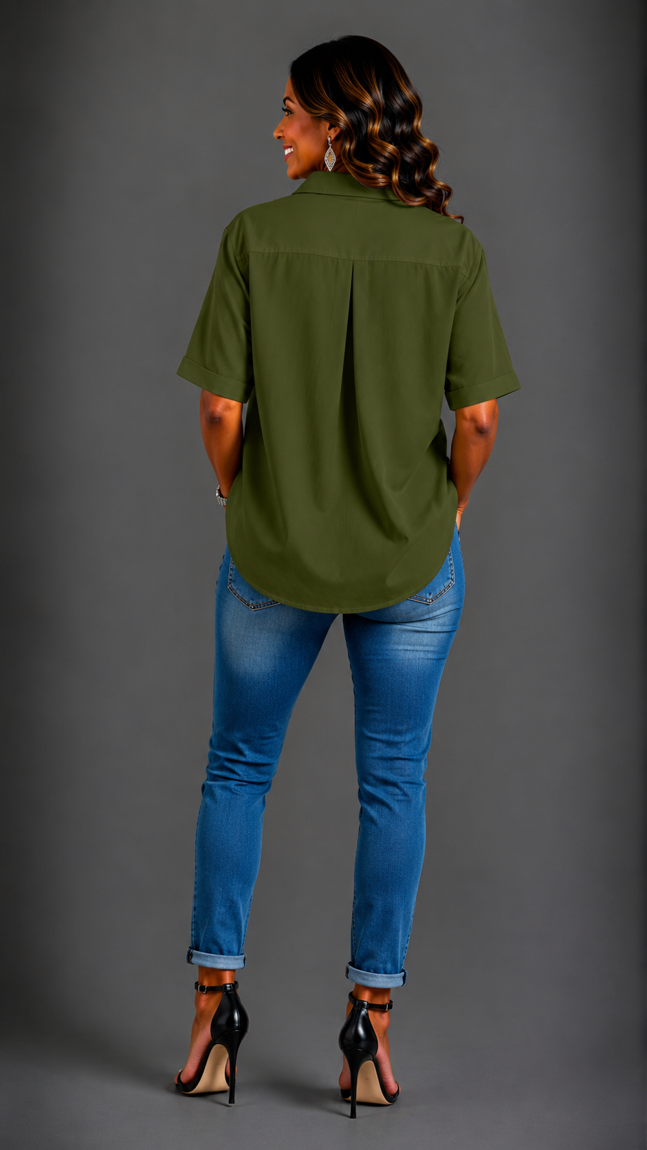 Julia | Blusa asimétrica con botones · Vista 12