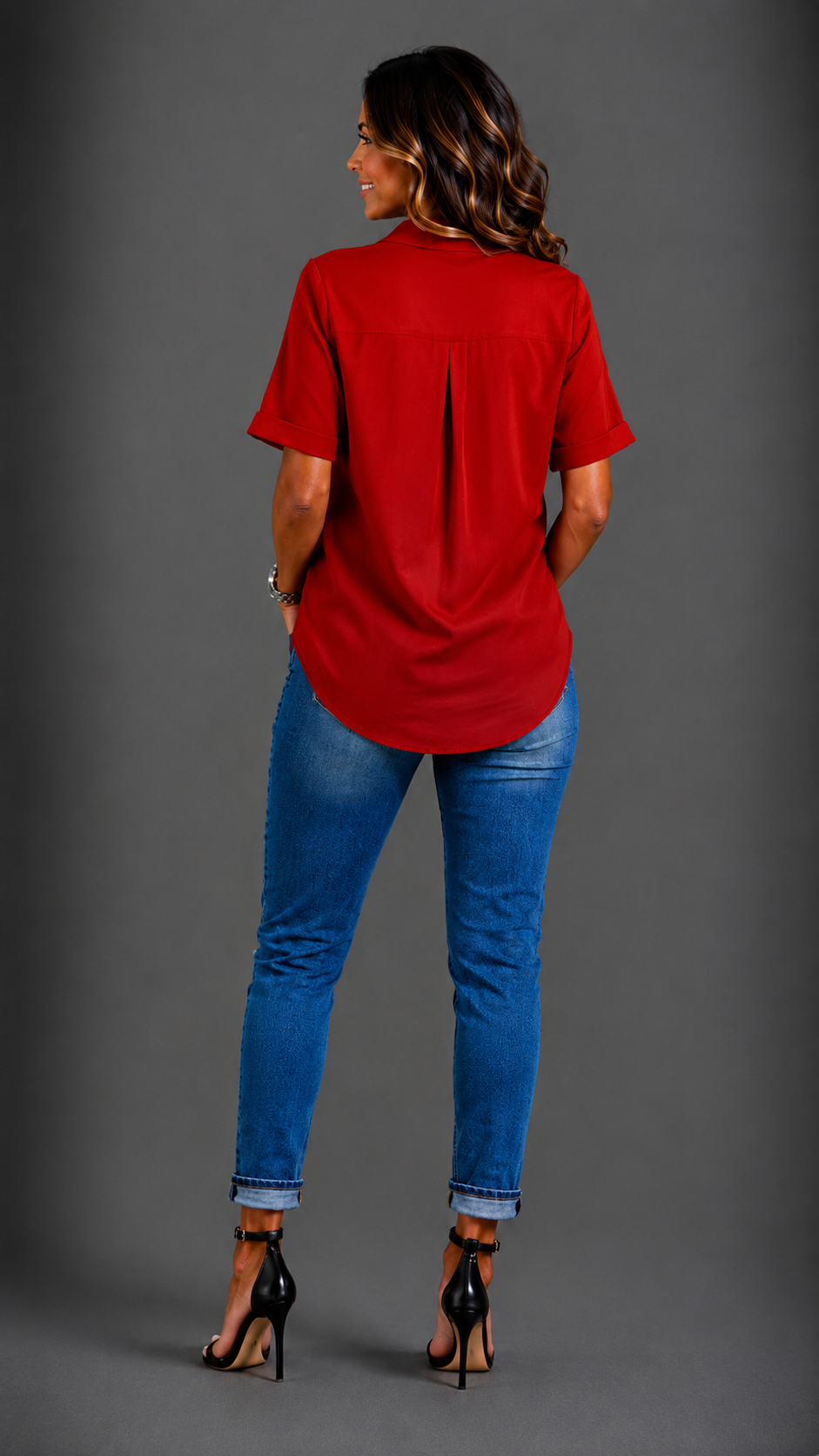Julia | Blusa asimétrica con botones · Vista 18